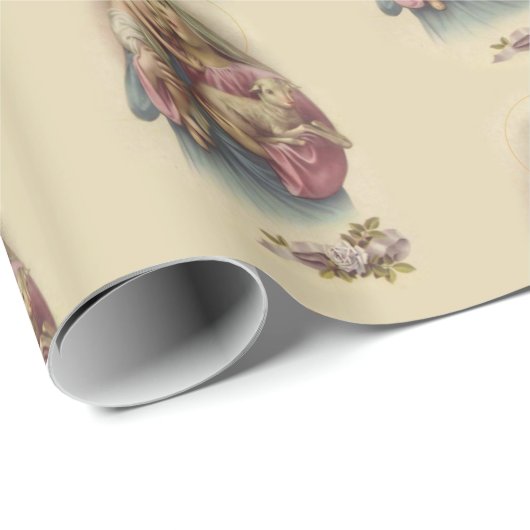 Maagd Mary Moeder Baby Jesus zonder blote maagd Cadeaupapier (Rol Hoek)