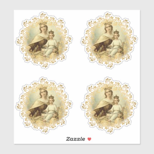 Maagd Mary Mount Carmel Jesus Religieuze Vinyl Sticker (Vel)