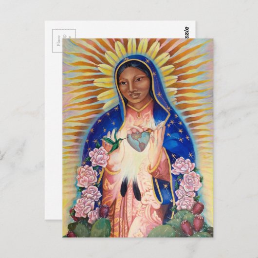 Maagd Mary - Onze dame van Guadalupe Briefkaart (Voorkant / Achterkant)