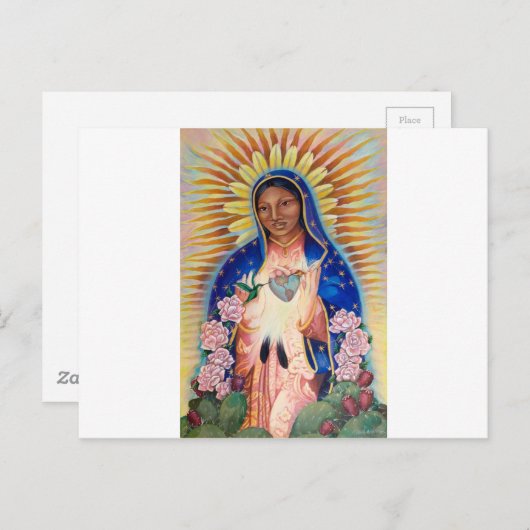 Maagd Mary - Onze dame van Guadalupe Briefkaart (Voorkant / Achterkant)