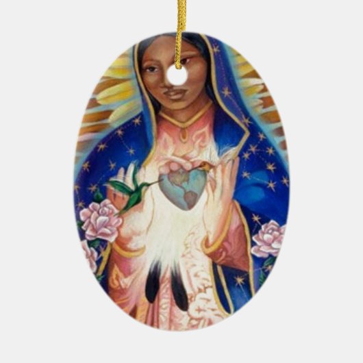 Maagd Mary - Onze dame van Guadalupe Keramisch Ornament (Voorkant)