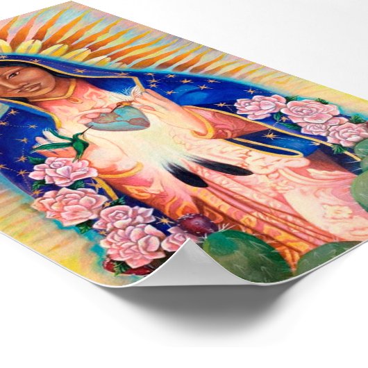 Maagd Mary - Onze dame van het Poster van Guadalup (Hoek)