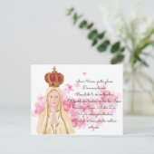 Maagd Mary - Onze Vrouwe Vatima - Christelijk Briefkaart (Staand voorkant)