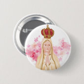 Maagd Mary - Onze Vrouwe Vatima - Christelijk Ronde Button 5,7 Cm (Voorkant /achterkant)