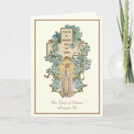 Maagd Mary Our Lady of Fatima Religious Floral Kaart