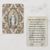 Maagd Mary Our Lady of Grace katholieke gebegeerte Plaatskaartje (Voorkant / Achterkant)