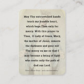 Maagd Mary Our Lady of Grace katholieke gebegeerte Plaatskaartje (Achterkant)