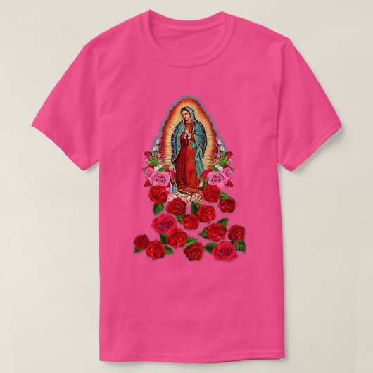 Maagd Mary Our Lady of Guadalupe katholieke Saint T-shirt (Design voorkant)