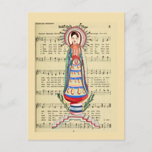  Maagd Mary Our Lady of Light Folk art Briefkaart (Voorkant)