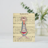 Maagd Mary Our Lady of Light Folk art Briefkaart (Staand voorkant)