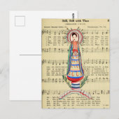 Maagd Mary Our Lady of Light Folk art Briefkaart (Voorkant / Achterkant)