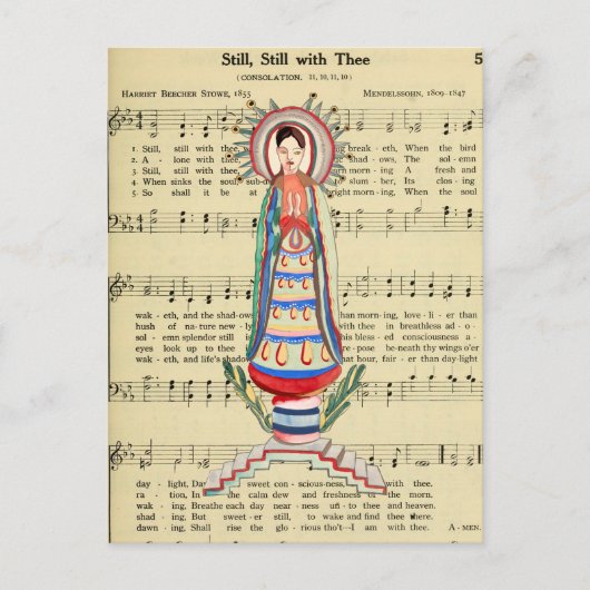 Maagd Mary Our Lady of Light Folk art Briefkaart (Voorkant)