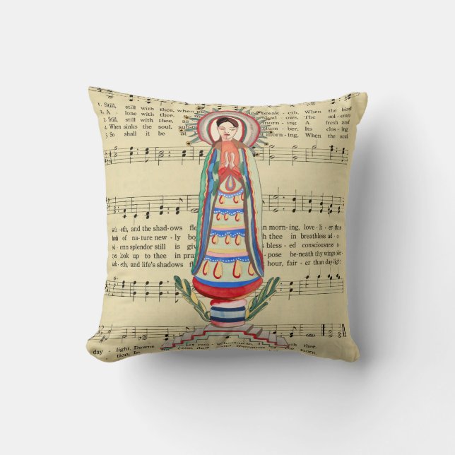  Maagd Mary Our Lady of Light Folk art Kussen (Voorkant)