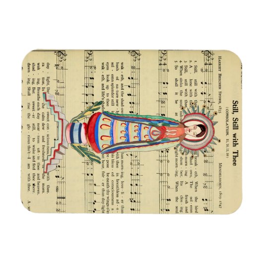  Maagd Mary Our Lady of Light Folk art Magneet (Horizontaal)