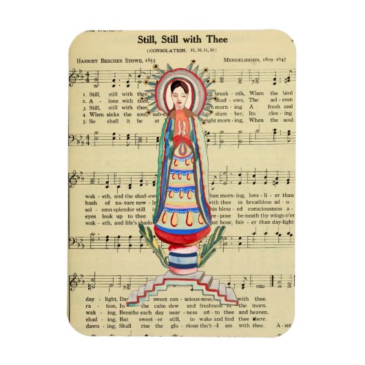  Maagd Mary Our Lady of Light Folk art Magneet (Verticaal)