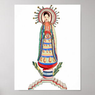 Maagd Mary Our Lady of Light Folk art Poster