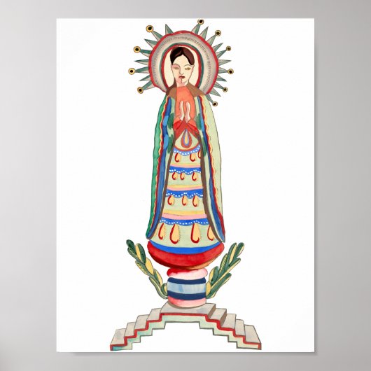 Maagd Mary Our Lady of Light Folk art Poster (Voorkant)
