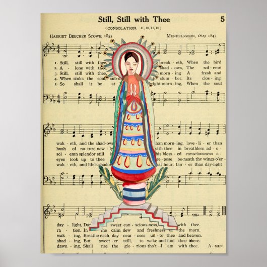 Maagd Mary Our Lady of Light Folk art Poster (Voorkant)