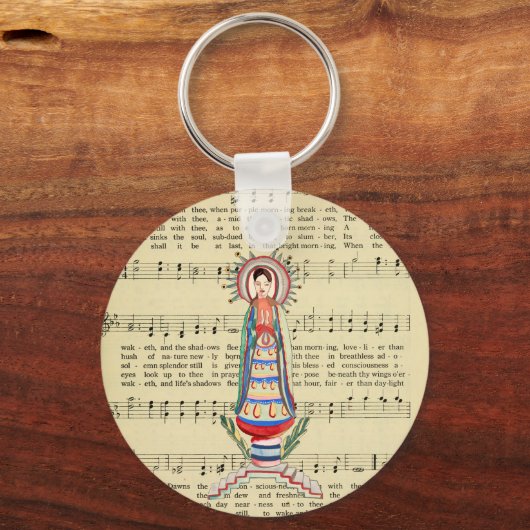  Maagd Mary Our Lady of Light Folk art Sleutelhanger (Achterkant)