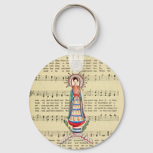  Maagd Mary Our Lady of Light Folk art Sleutelhanger (Achterkant)