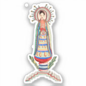 Maagd Mary Our Lady of Light Folk art Sticker (Voorkant)