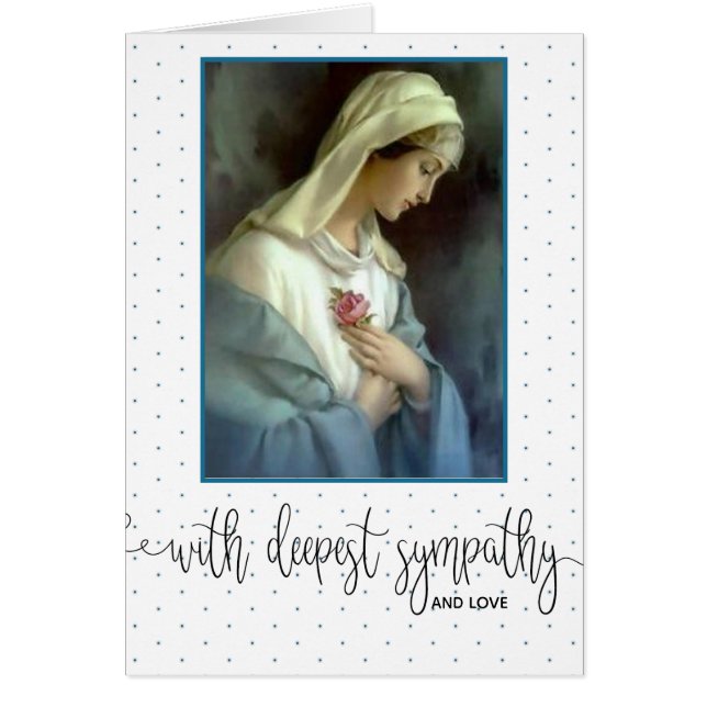 Maagd Mary Pink Roses Sympathie (Voorkant)