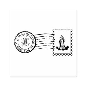 Maagd Mary Postal Katholieke Religie Rubberstempel
