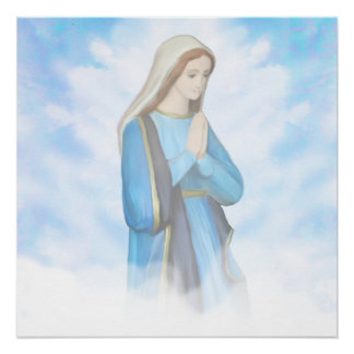 Maagd Mary Poster zonder blozen