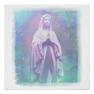 Maagd Mary Poster zonder blozen