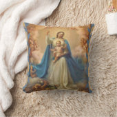 Maagd Mary Queen of the Angels Kussen (Deken)