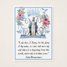 Maagd Mary Religieuze Katholieke Memorare Prayer