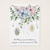 Maagd Mary Religieuze Katholieke Memorare Prayer Visitekaartje (Voorkant)