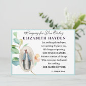 Maagd Mary Religieuze Katholieke Prayer St. Teresa Kaart (Staand voorkant)