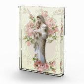 Maagd Mary Religieuze Katholieke Vintage Keepomwil Fotoblokken (Rechts)