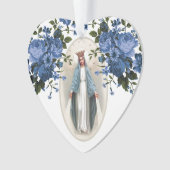 Maagd Mary Religieuze Rozen Foto Lace Ornament (voorkant)