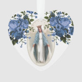 Maagd Mary Religieuze Rozen Foto Lace Ornament (voorkant)