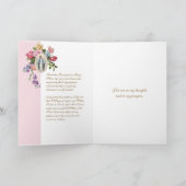 Maagd Mary Religieuze Rozen Rosary Floral katholie Kaart (Binnen)