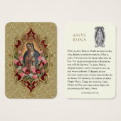 Maagd Mary Salve Reina, Spaans gebed Heilige Kaart (Voorkant /achterkant)