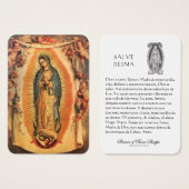 Maagd Mary Salve Reina, Spaans gebed Heilige Kaart (Voorkant /achterkant)
