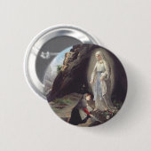 Maagd Mary van Lourdes Ronde Button 5,7 Cm (Voorkant /achterkant)