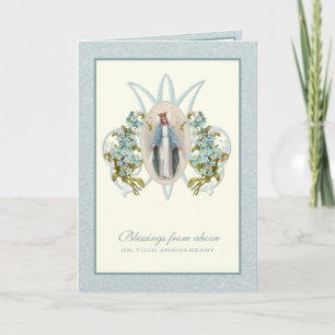 Maagd Mary Wedding Jubileum Religieuze Kaart