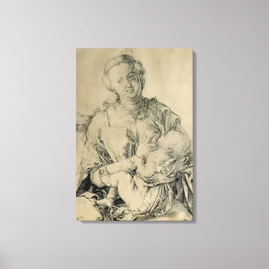 Maagd Mary zuigt het Christuskind, 1512 Canvas Afdruk (Voorkant)