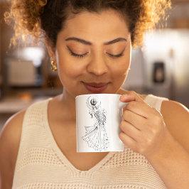 Maagd Meisje 15oz Zwarte Rand Mok