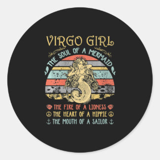 Maagd meisje De sol van een vrouw Ronde Sticker