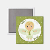 Maagd Meisje Karakter Magnet (Voorkant / Achterkant)