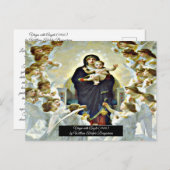 Maagd met Engelen Bouguereau Briefkaart (Voorkant / Achterkant)