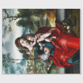 Maagd met kind cadeaupapier (Vlak)