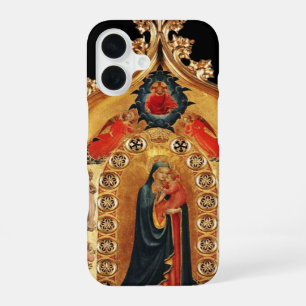 MAAGD MET KIND EN ENGELEN GOUD HEILIGE KUNST ICOON iPhone 16 HOESJE