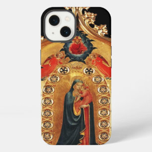 MAAGD MET KIND EN ENGELEN GOUD HEILIGE KUNST ICOON iPhone 13 HOESJE