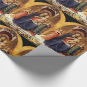 MAAGD MET KIND EN ENGELEN Kerstmis Cadeaupapier (Hoek)